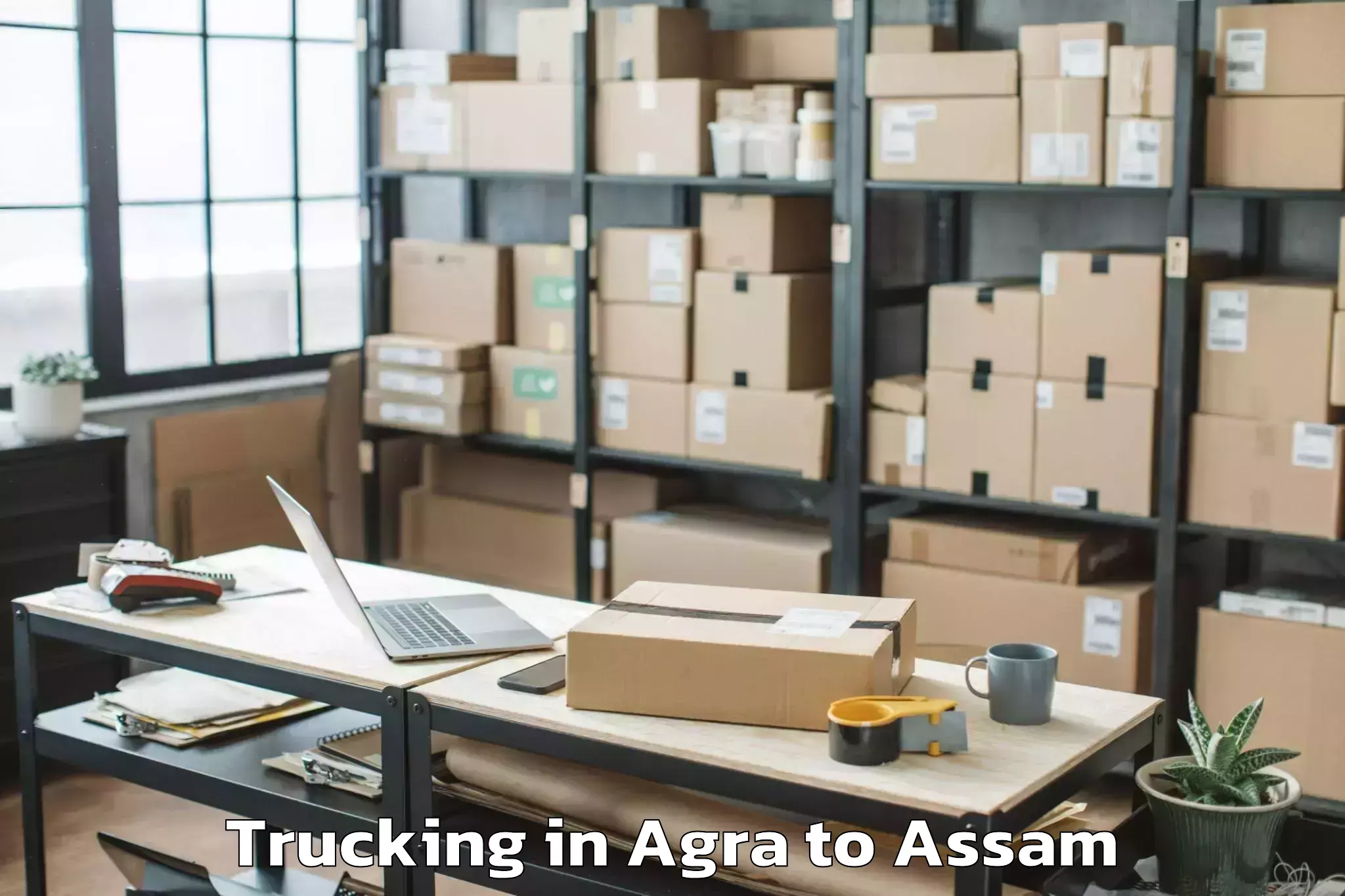 Top Agra to Baihata Chariali Trucking Available